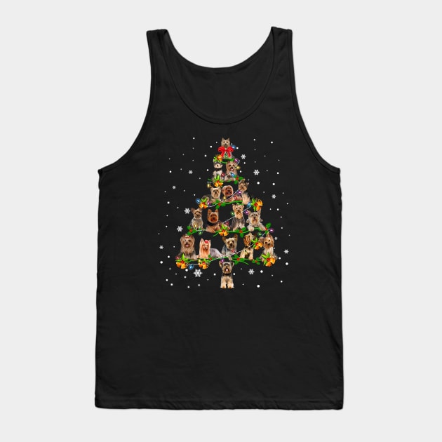 Yorkshire Terrier Christmas Tree Tank Top by IainDodes